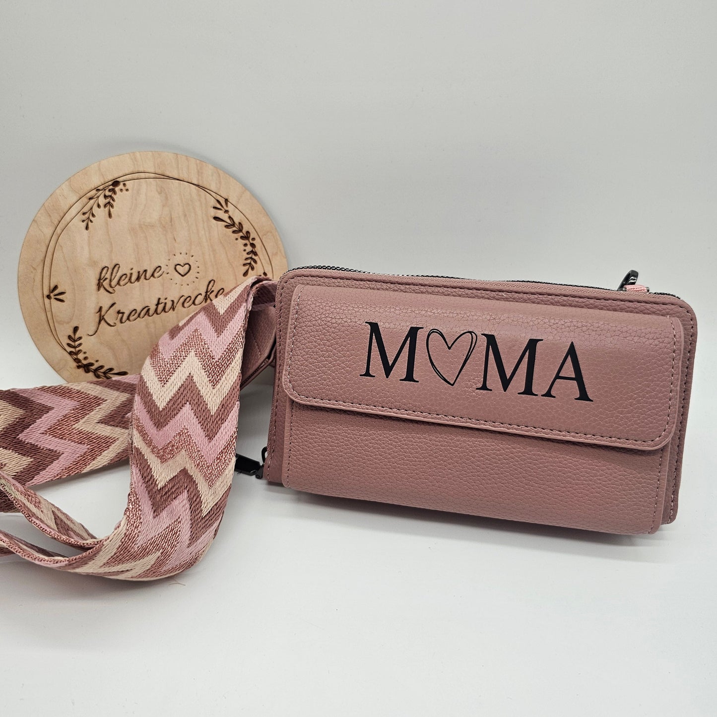 Handytasche mit Portemonnaie quer | Mama