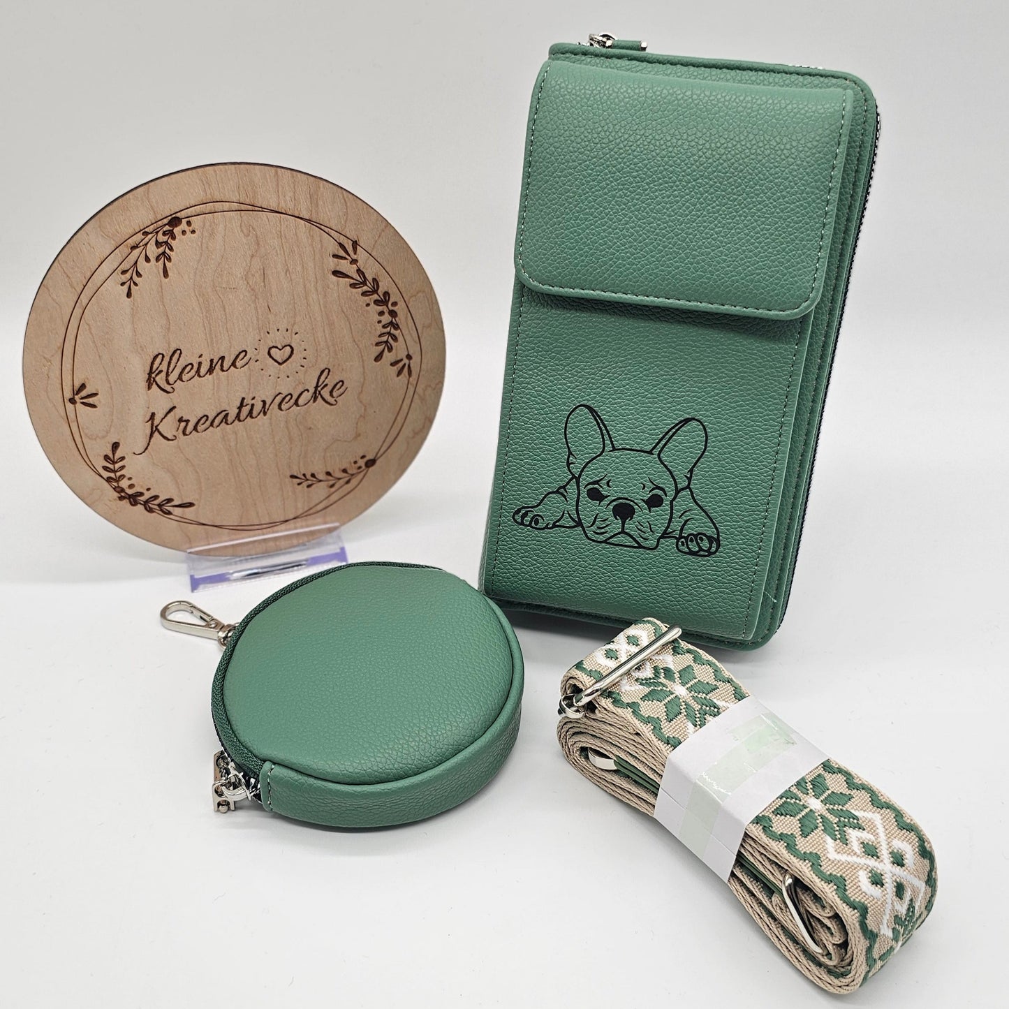 Handytasche mit Portemonnaie | franz. Bulldogge