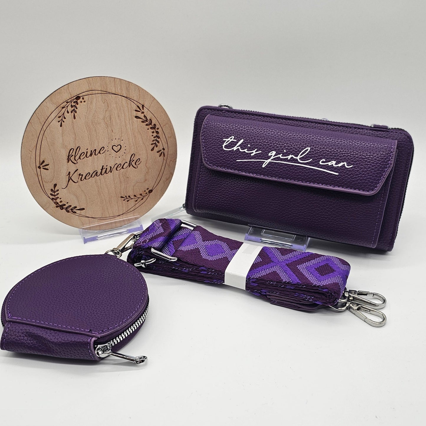 Handytasche mit Portemonnaie quer | this girl can