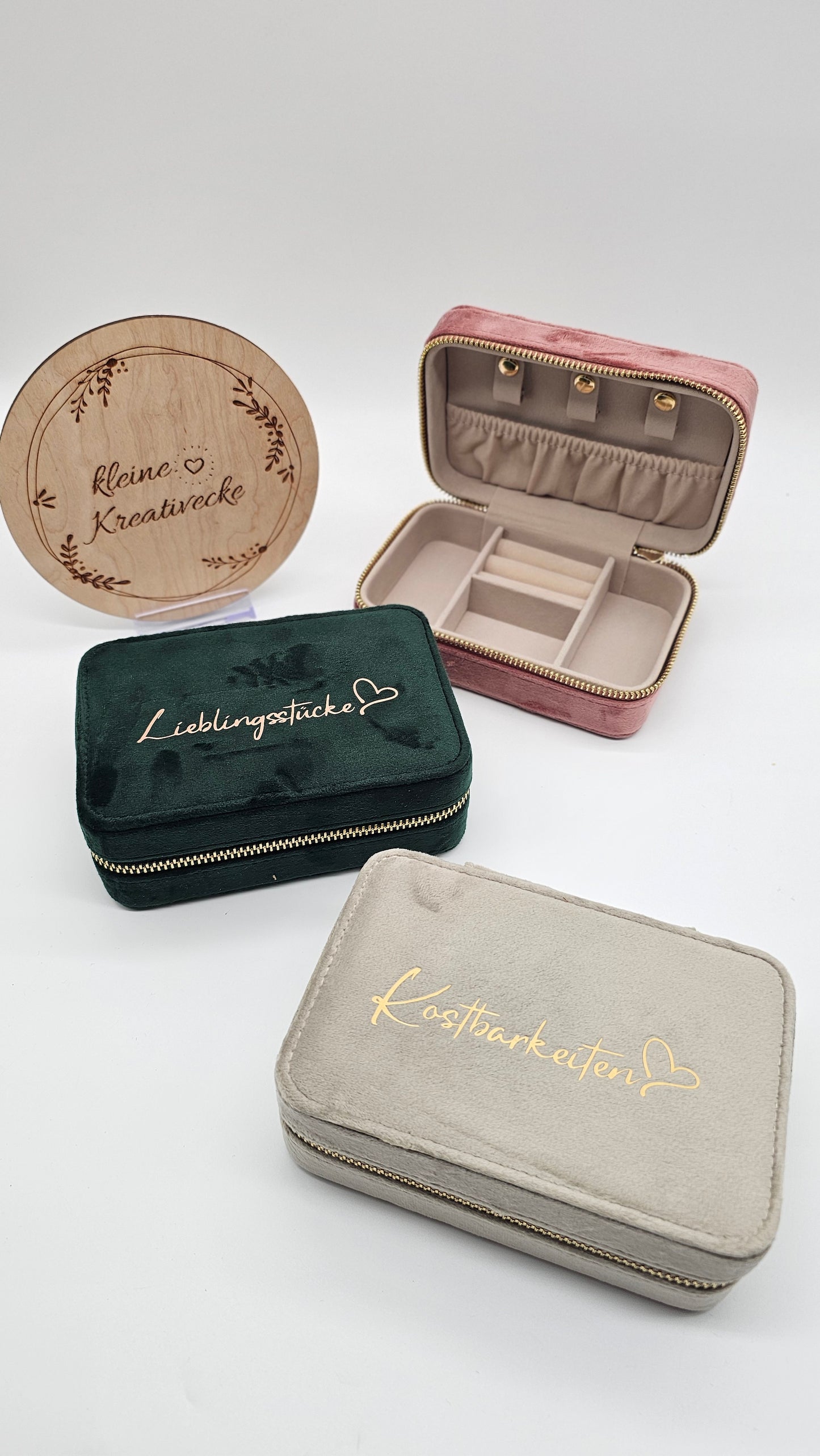 Schmuckbox aus Samt | Kostbarkeiten