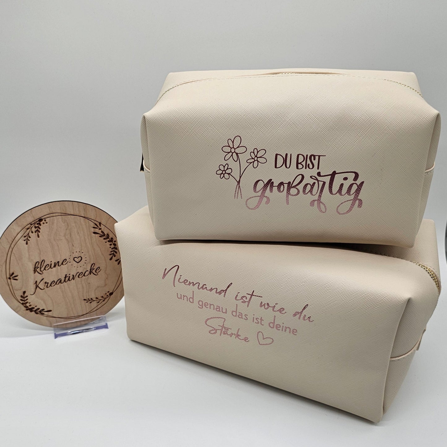 Kulturtasche in Lederoptik | personalisiert