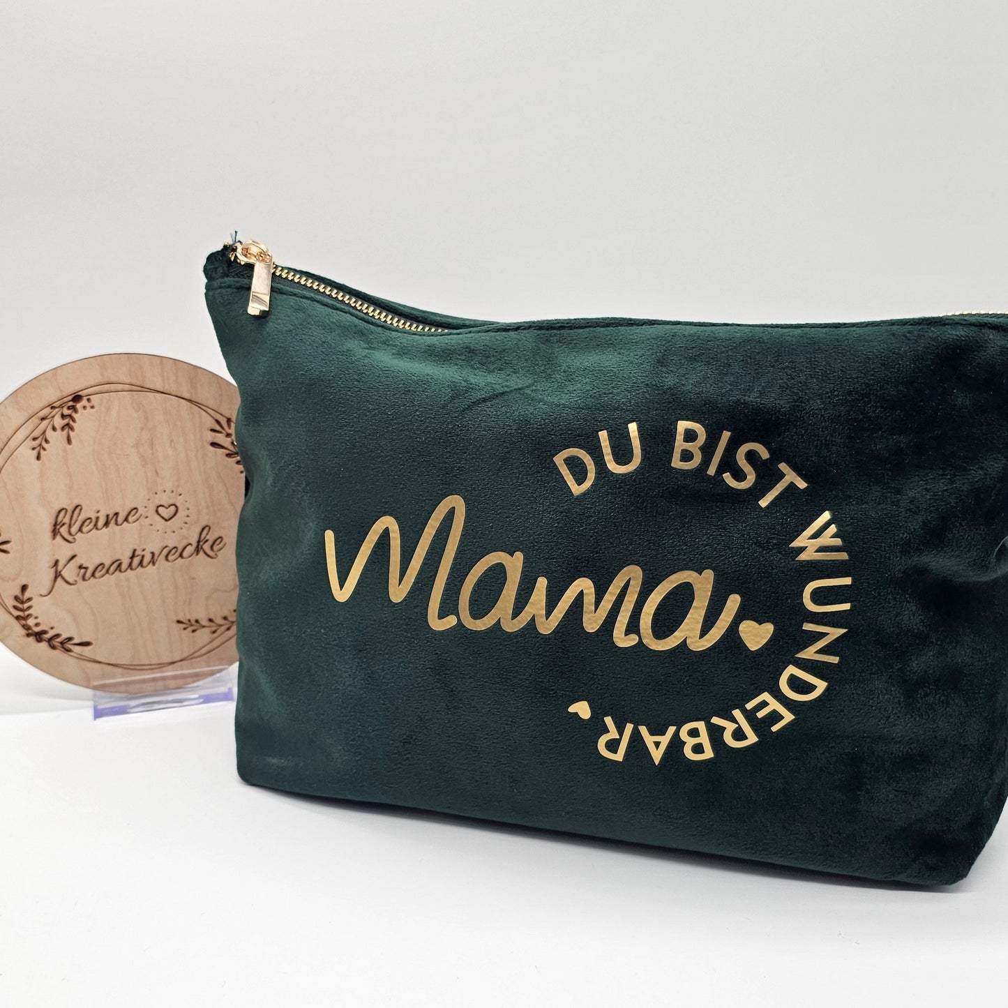 Kosmetiktasche aus Samt | Mama