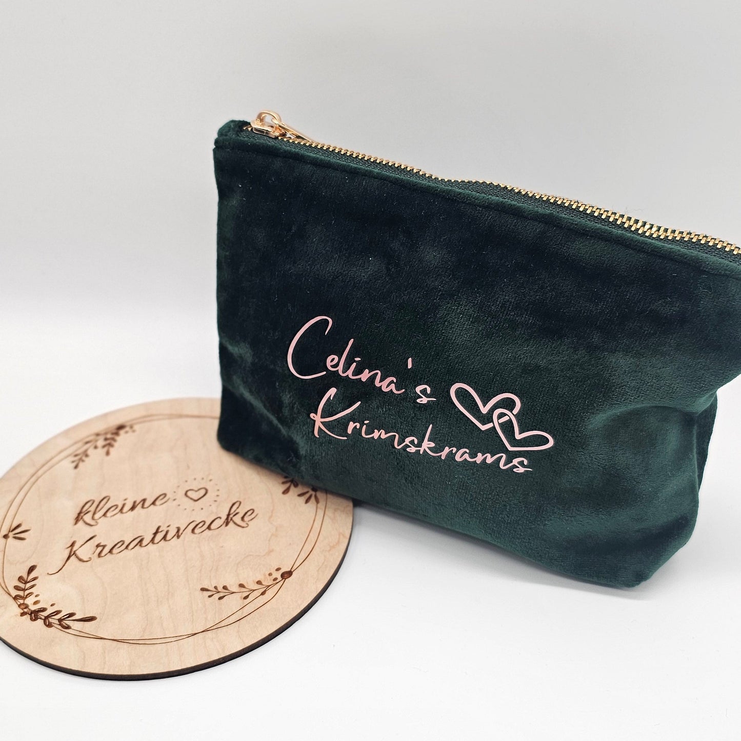 Kosmetiktasche aus Samt | personalisiert