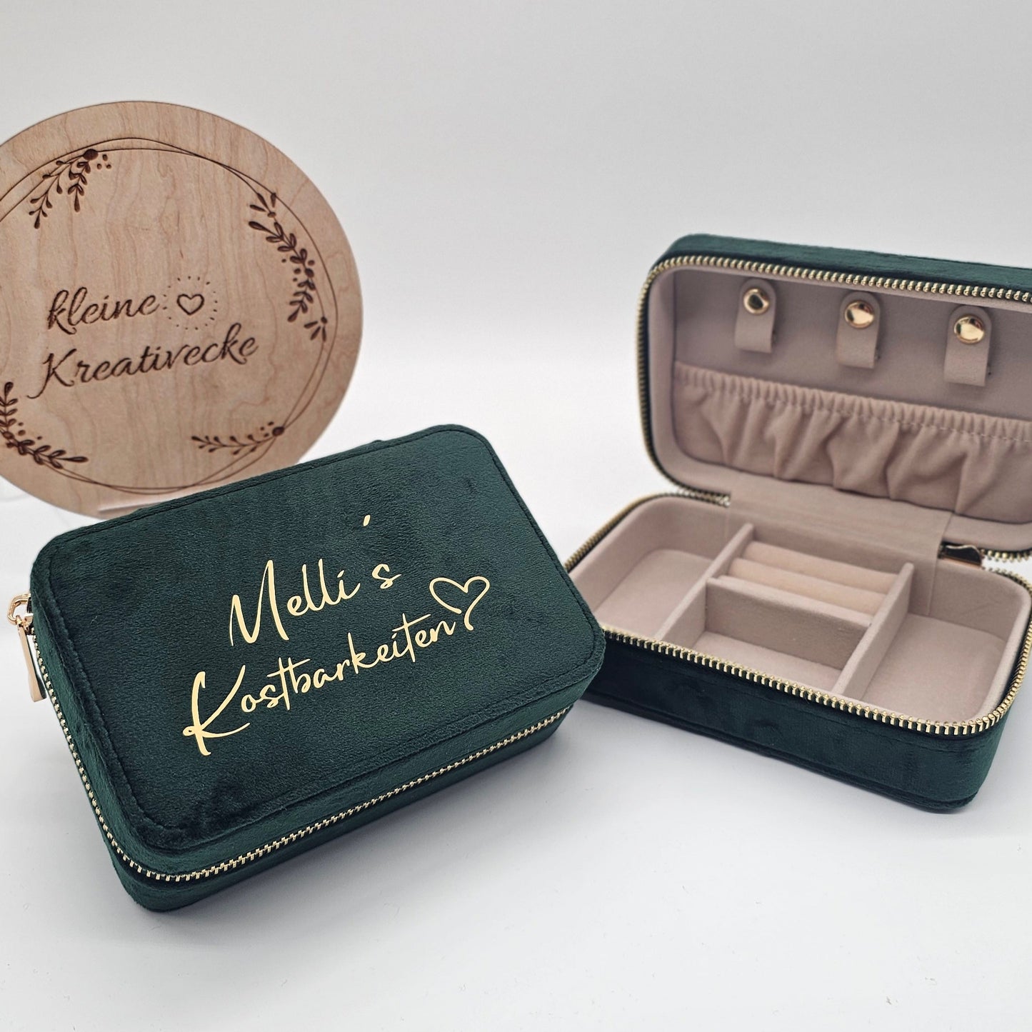 Schmuckbox aus Samt | personalisiert
